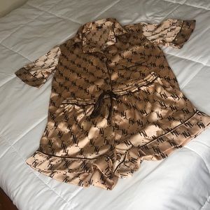 Satin Pj Short Set